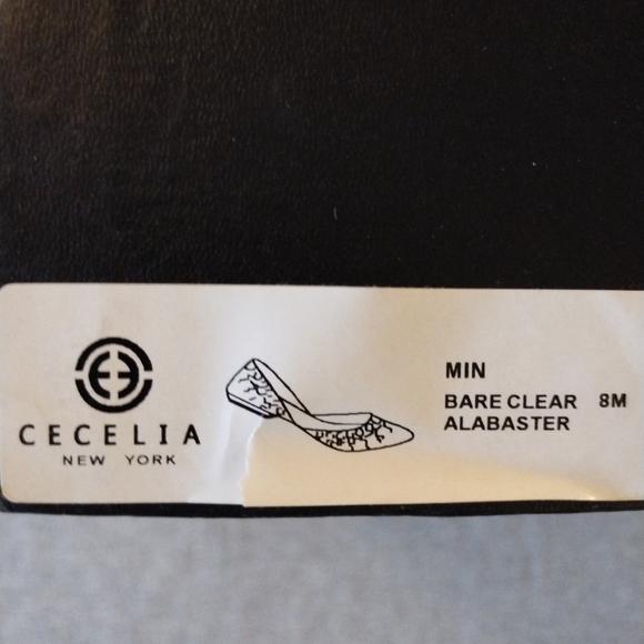 Cecelia New York Min Bare Clear Alabaster Color Blocked Studded Flats Size 8 - Picture 4 of 16